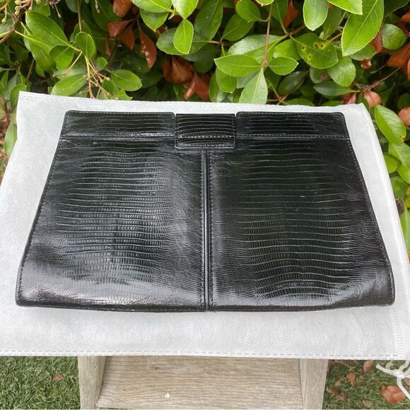 Yves Saint Laurant (YSL) Black Leather Clutch w/COA. EUC! - Picture 4 of 16